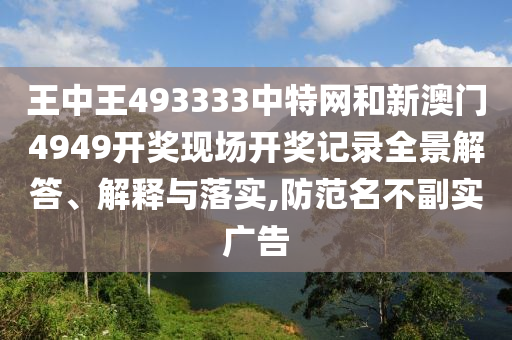 王中王493333中特网和新澳门4949开奖现场开奖记录全景解答、解释与落实,防范名不副实广告