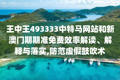 王中王493333中特马网站和新澳门期期准免费效率解读、解释与落实,防范虚假鼓吹术