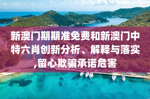 新澳门期期准免费和新澳门中特六肖创新分析、解释与落实,留心欺骗承诺危害
