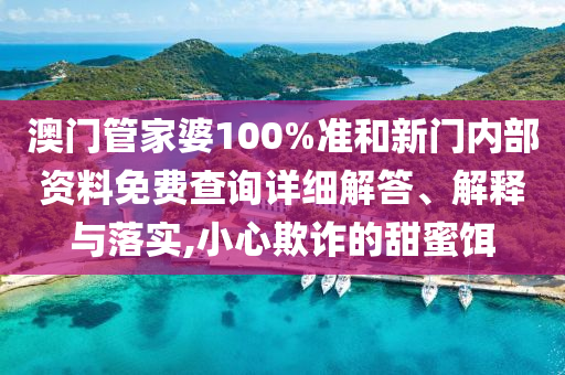澳门管家婆100%准和新门内部资料免费查询详细解答、解释与落实,小心欺诈的甜蜜饵